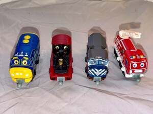 Tomy Chuggington Die-Cast Train Lot of 4: Brewster, Zack, Asher, Old Puffer Pete